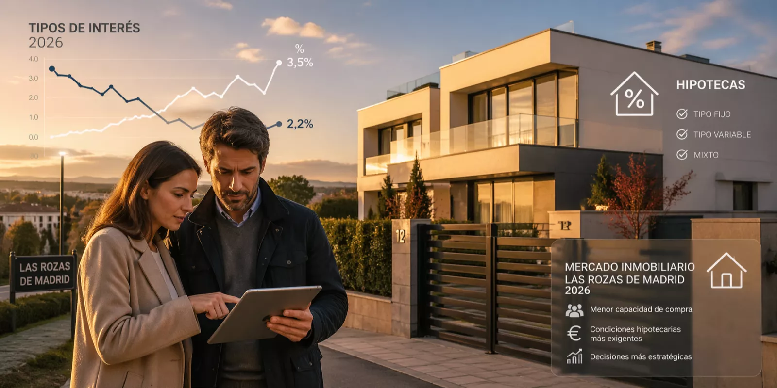 ¿Cómo afectan los tipos de interés y las hipotecas a vender una casa en Las Rozas de Madrid en 2026? 