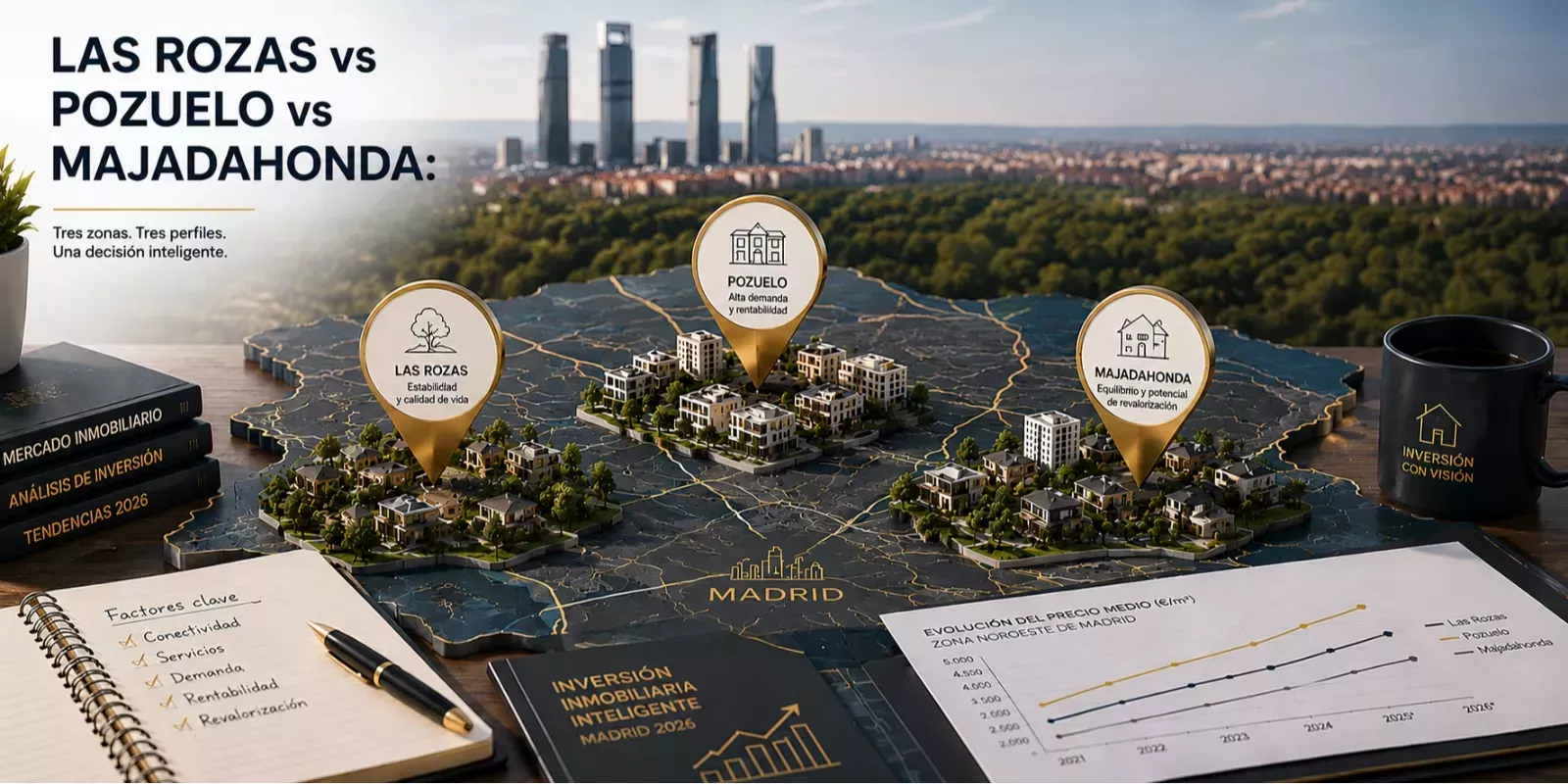 Las Rozas vs Pozuelo vs Majadahonda: ¿Dónde conviene invertir en Madrid en 2026?
