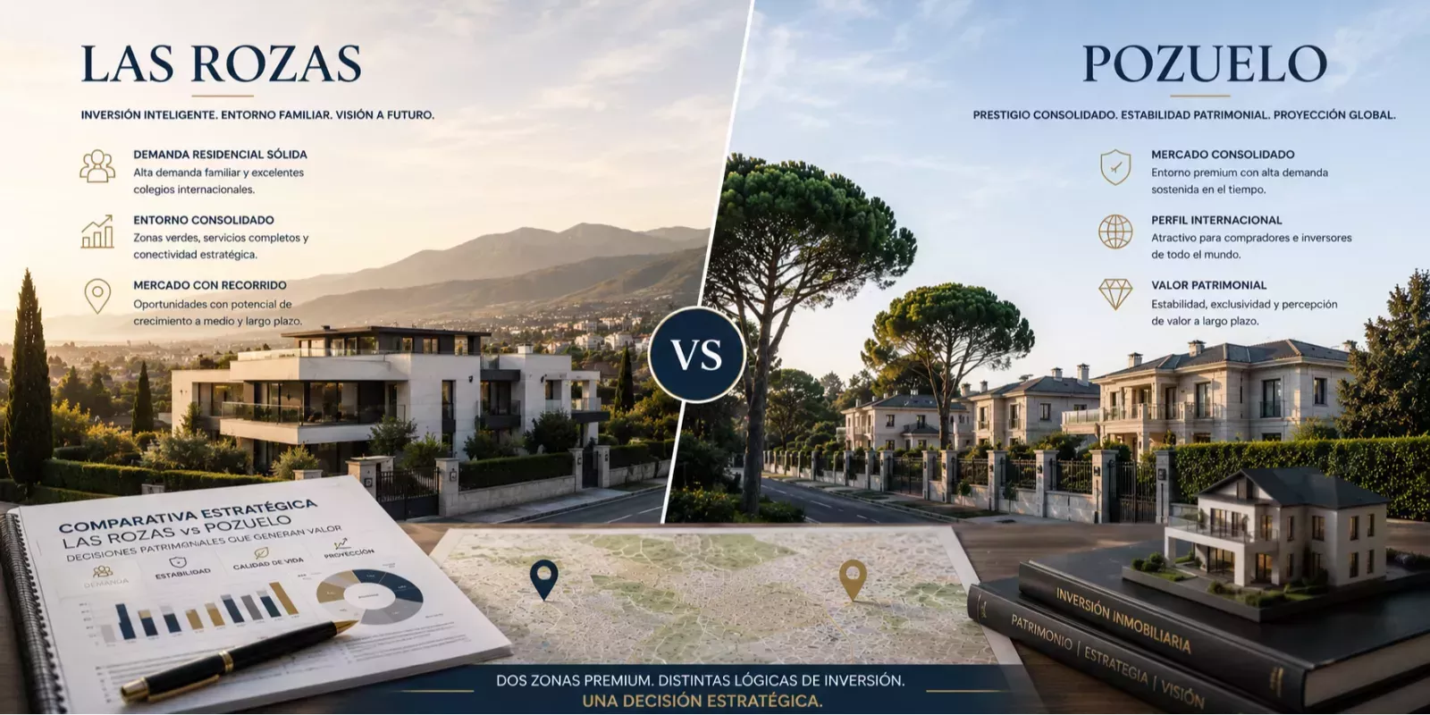 Invertir en Las Rozas o Pozuelo: comparativa de rentabilidad inmobiliaria para decisiones patrimoniales inteligentes en 2026